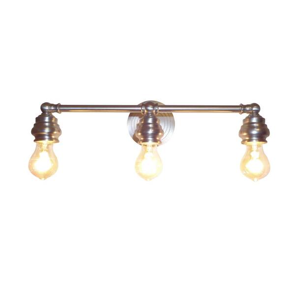 Unbranded Tiffany 3-Light Brushed Nickel Bath Light