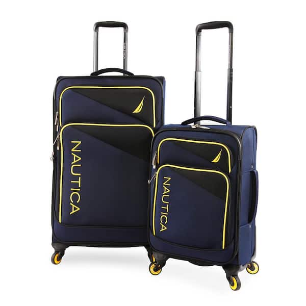 Nautica Emry 2-pcs Softside Luggage Set - Navy/Yellow NT-EV-1000-2