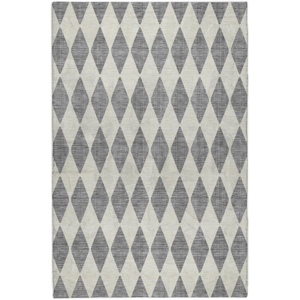 Dream Shag Premium Machine Washable Abstract ADS578 Gray 10 ft. x 14 ft. Area Rug
