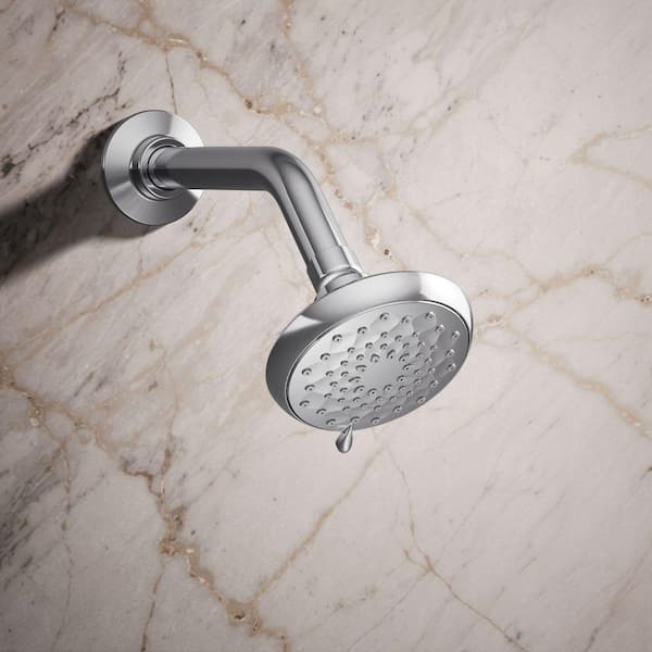 Awaken 3-Spray Patterns 6 in. Wall Mount Fixed Shower Head in Polished Chrome