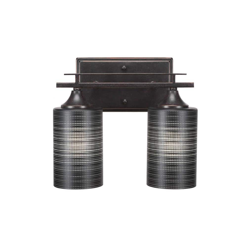Ontario 11.25 in. 2-Light Dark Granite Vanity Light