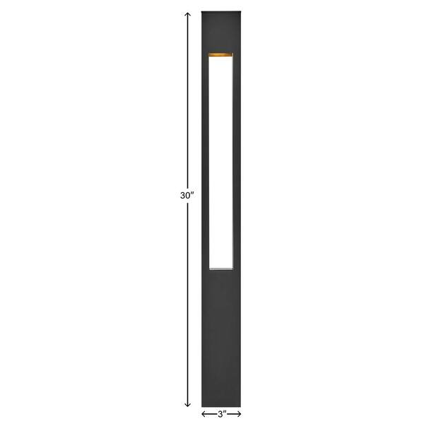 Atlantis Black Outdoor LED Low Voltage Bollard
