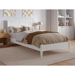 Sophia White Solid Wood Frame Twin XL Low Profile Platform Bed