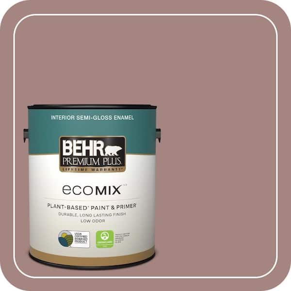 1 gal. #700B-4 Muse Semi-Gloss Enamel EcoMix Plant-Based Interior Paint & Primer