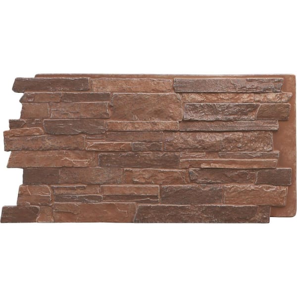 Acadia Ledge 49 in. x 1 1/4 in. York Town Stacked Stone, StoneWall Faux Stone Siding Panel