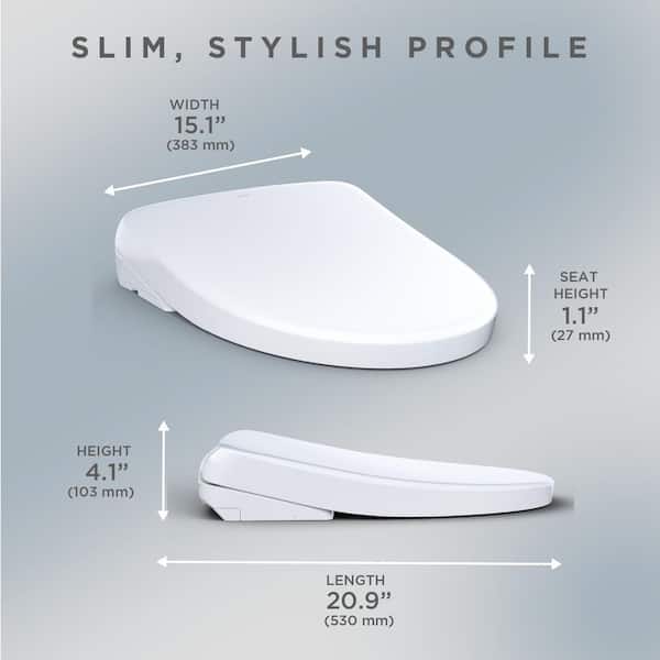 TOTO S7A Washlet Elongated Electric Heated Bidet Seat with