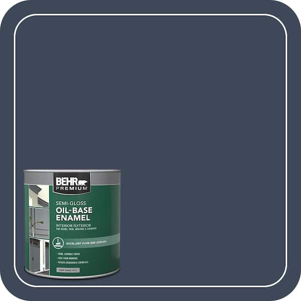 1 qt. #AE-42 Academic Navy Oil-Base Semi-Gloss Enamel Interior/Exterior Paint