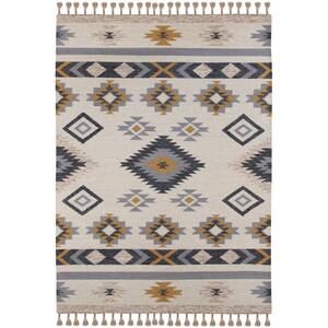 Artifacts 2 ft. X 3 ft. Yellow/Ivory Geometric Area Rug