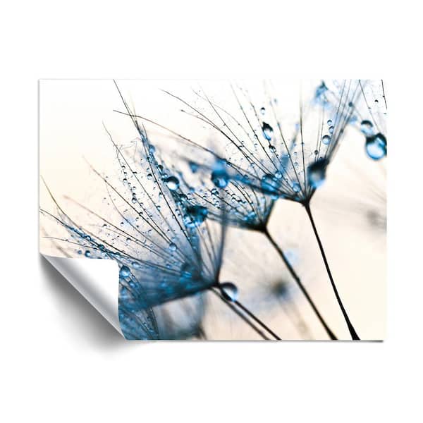ArtWall Mystic Blue Flowers Removable Wall Mural