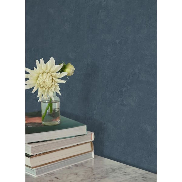 Daphne Limewash Moody Blue Peel and Stick Wallpaper