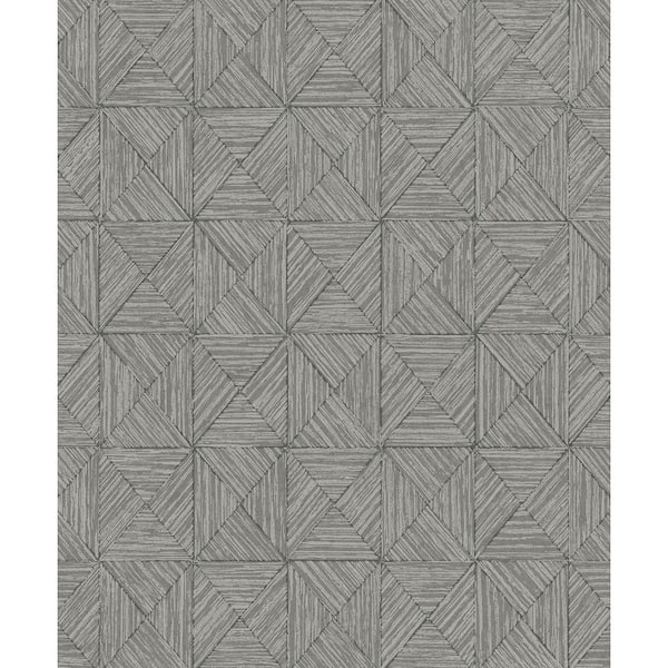 57.5 sq. ft. Cement Lunoria Geometric Unpasted Non-Woven Paper Wallpaper Roll
