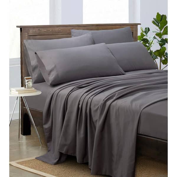 VIDERI HOME Super Soft Gray Queen Microfiber Sheet Set