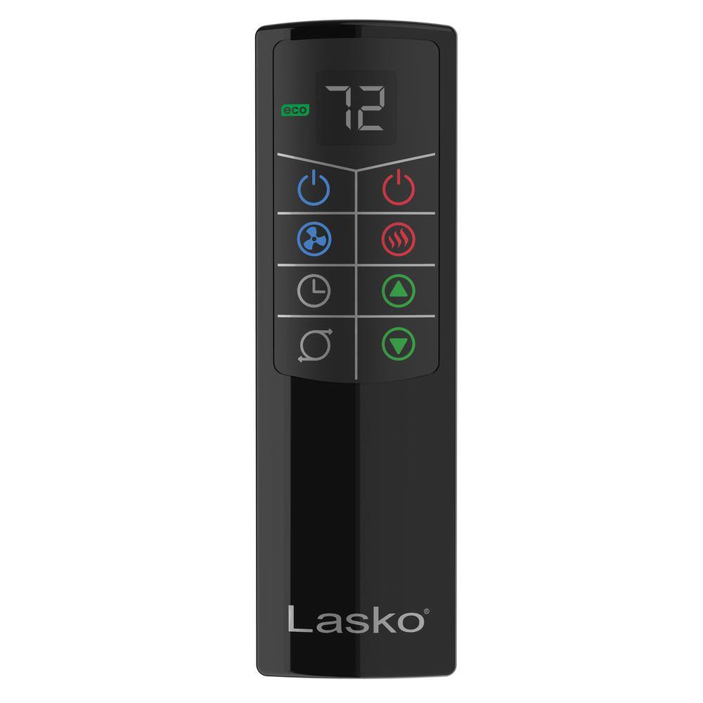 Black Ceramic Tower Fan and Space Heater with Remote
