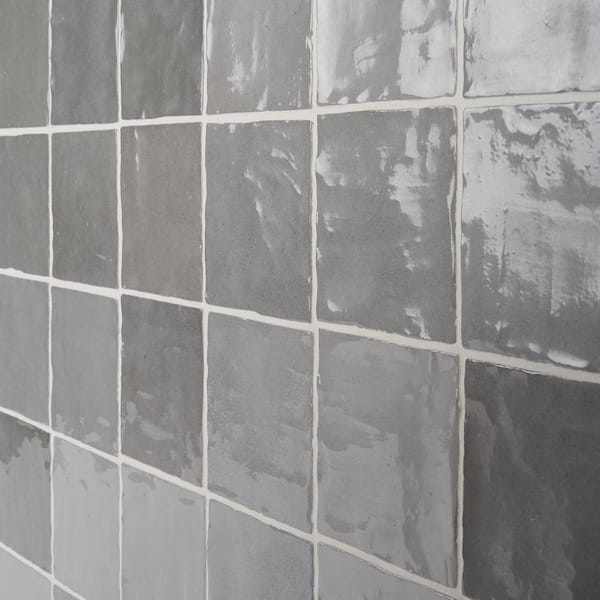 Ivy Hill Tile Kingston Gray 4 in. x 4 in. Glazed Ceramic Wall Tile