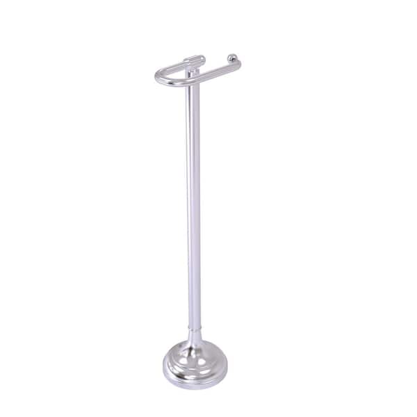 Allied Brass European Style Freestanding Toilet Paper Holder in Satin Chrome