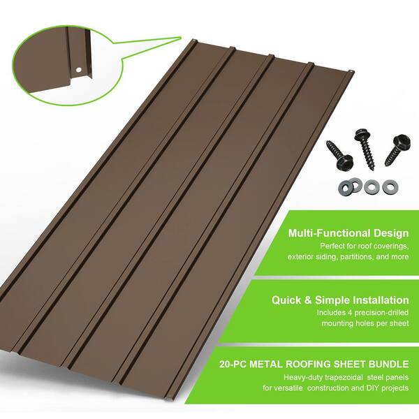 1.64 in. W x 3.54 in. H Brown Metal Border Garden Fence