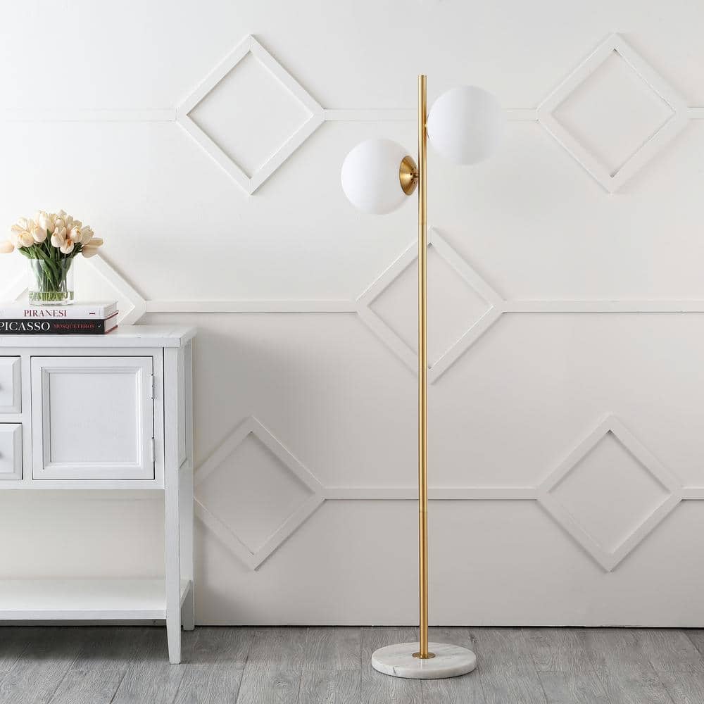 Oscar 60.5" Gold Modern Candlestick LED Floor Lamp