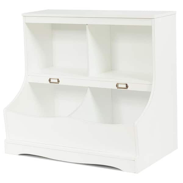 Dropship Kids Funnel White Bookcase Book Shelf Storage Unit With