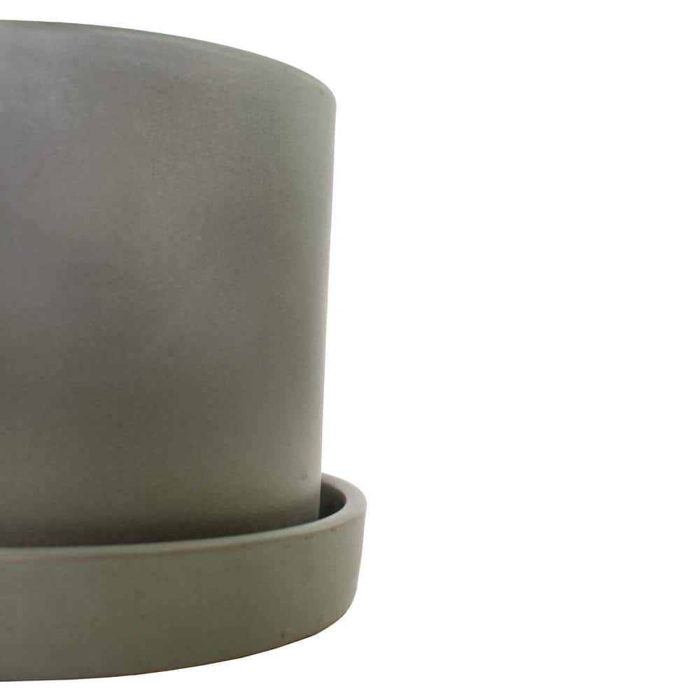 9.5'' Cream Natural Fiber Indoor Planter with Saucer