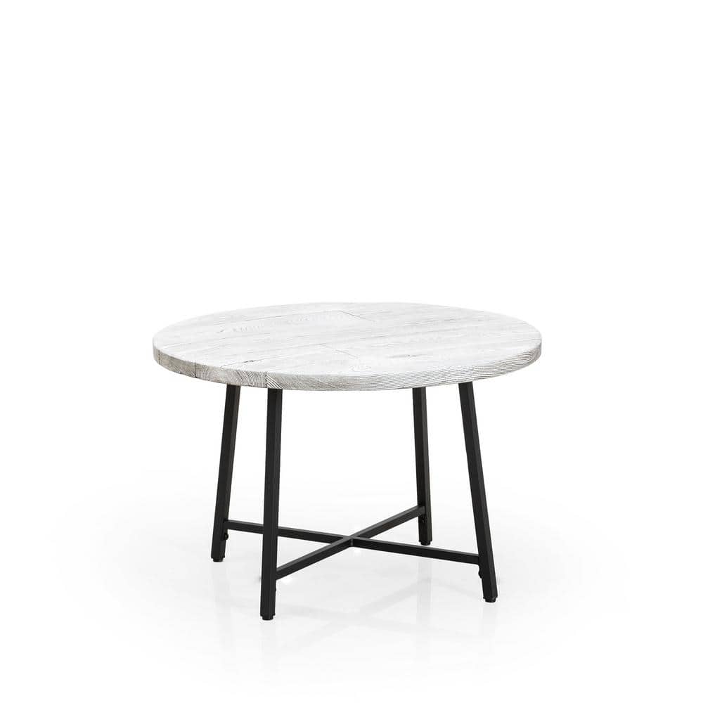 28 in. Round MDF Wood Outdoor Coffee Table