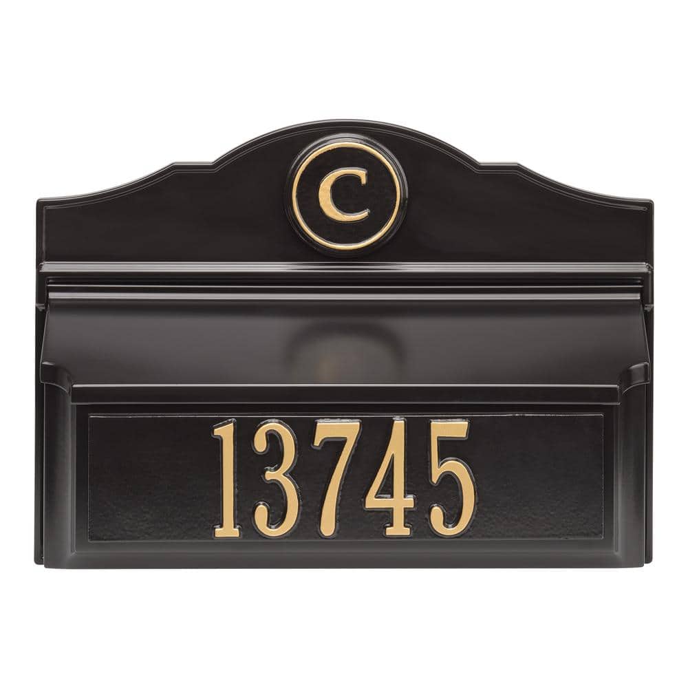 Colonial Wall Mailbox Package #1 (Mailbox, Plaque and Monogram)