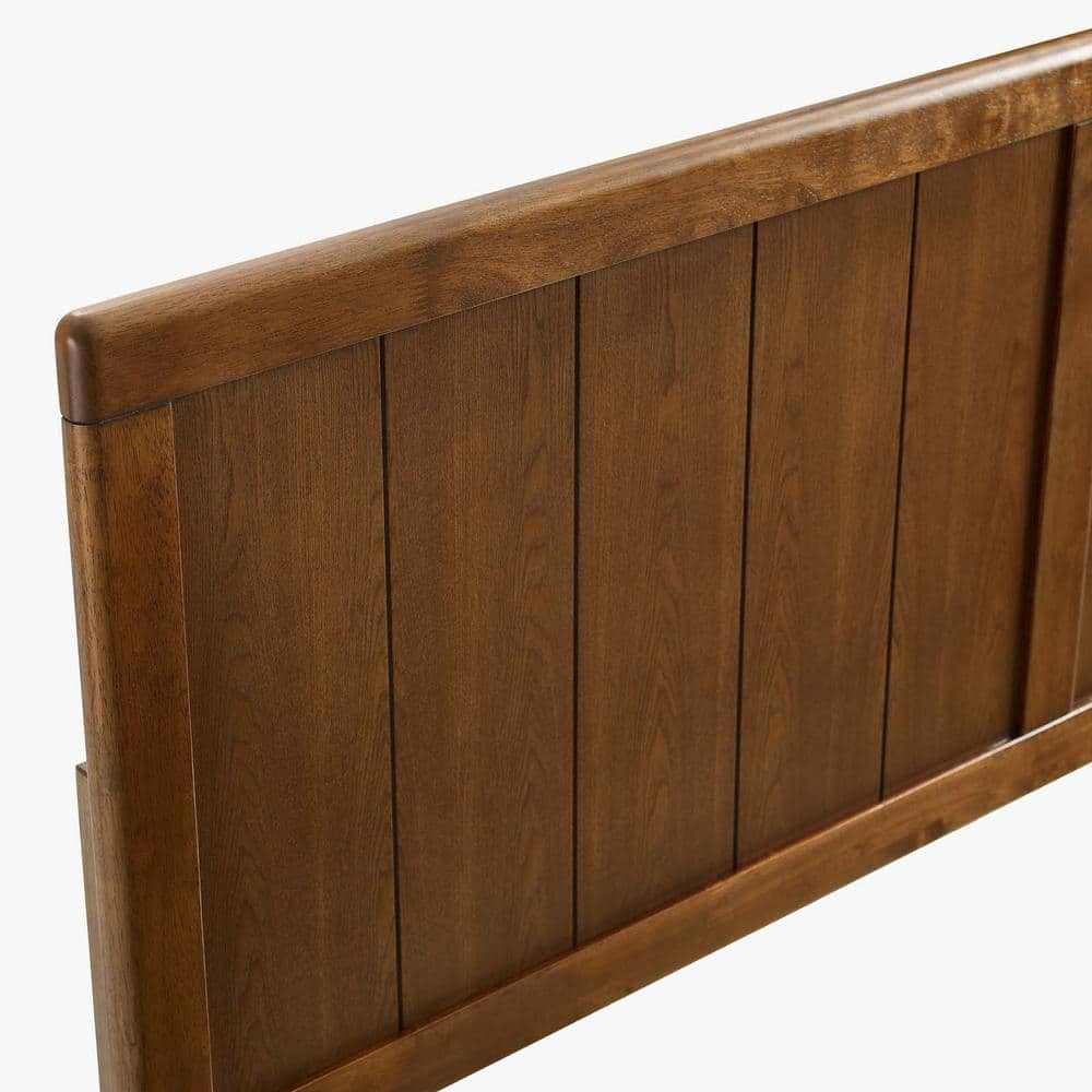 Robbie Full Walnut Rubberwood Tufted Headboard