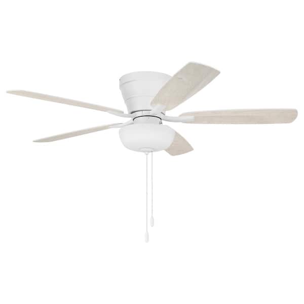 CRAFTMADE Wheeler 2-Light Bowl 52 in. Indoor White Finish Ceiling Fan with LED Bulbs Included