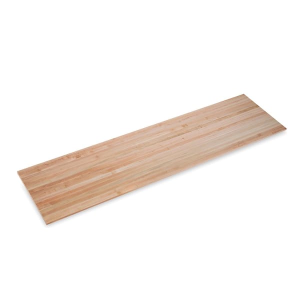 10 ft. L x 30 in. D x 1.5 in. T Finished Maple Solid Wood Butcher Block Countertop with Square Edge
