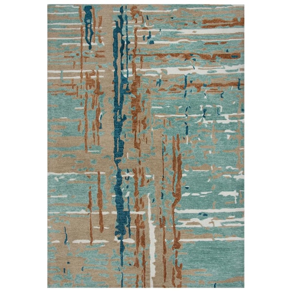 Unbranded Vivid Multicolored 5 ft. x 7 ft. 6 in. Abstract Area Rug