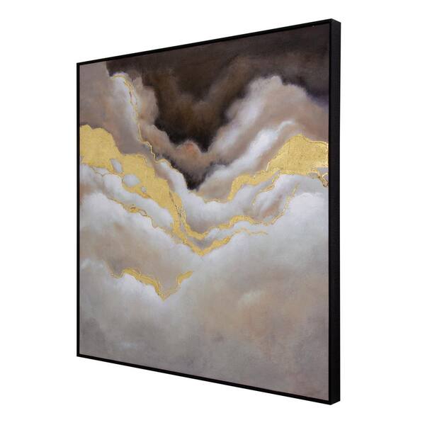 Yosemite Home Decor Stratus Ii 39 X39 Wall Art Hand Painted On Canvas Framed 3230105 - Home Decor Art Pieces