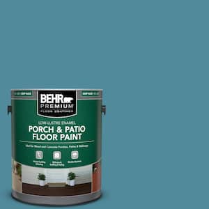 1 gal. #S460-5 Blue Square Low-Lustre Enamel Interior/Exterior Porch and Patio Floor Paint