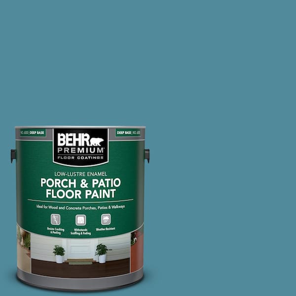 BEHR PREMIUM 1 gal. #S460-5 Blue Square Low-Lustre Enamel Interior/Exterior Porch and Patio Floor Paint