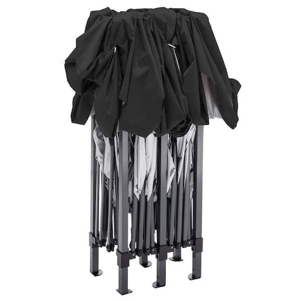 Unbranded 10 ft. x 20 ft. Black Pop Up Canopy Outdoor Portable Party Folding Tent with 6 Removable Sidewalls