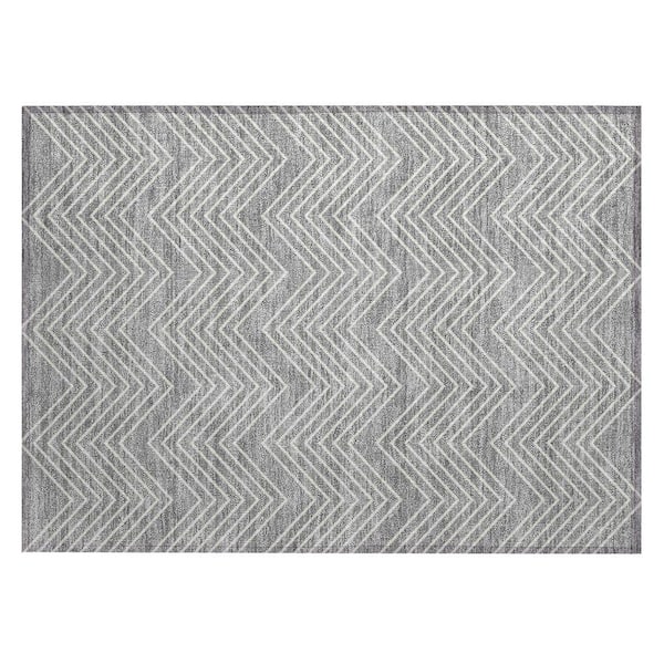 Chantille Machine Washable Indoor/Outdoor Abstract ACN2390 Gray 2 ft. x 3 ft. Accent Rug