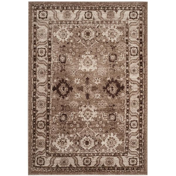 SAFAVIEH Vintage Hamadan Taupe 5 ft. x 8 ft. Border Area Rug