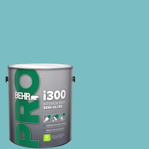 1 gal. #M460-4 Pure Turquoise Semi-Gloss Interior Paint