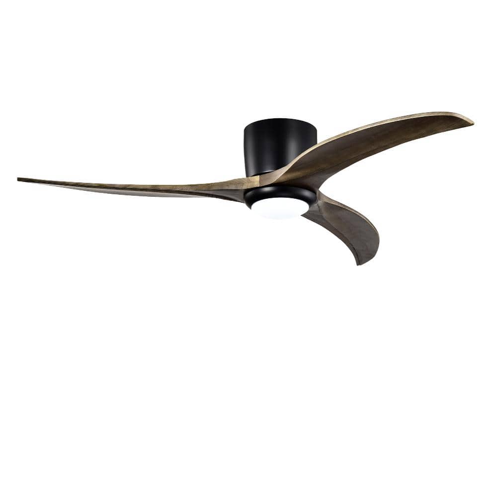 52 in. Matte Black/Black Downrod Mount Modern 6 Speed Reversible Ceiling Fan w/ LED Light Remote Control,Downrod,Timer price history on PriceWatchPro