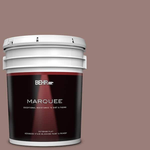 BEHR MARQUEE 5 gal. #180F-5 Cougar Flat Exterior Paint & Primer