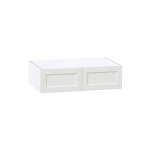 36 in. W x 24 in. D x 10 in. H Alton Painted White Shaker Assembled Deep Wall Bridge Kitchen Cabinet