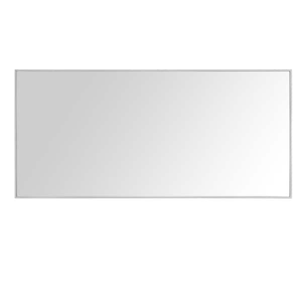 Avanity Sonoma 59 in. W x 27.6 in. H Stainless Steel Framed Rectangular Wall Bathroom Vanity Mirror in Silver