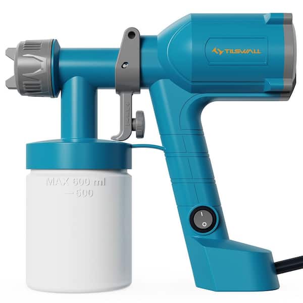 Handheld Electric HVLP Paint Sprayer with 0.63 qt. Detachable Tank, 2 Nozzles and 3 Patterns, 0.12 Gal./min