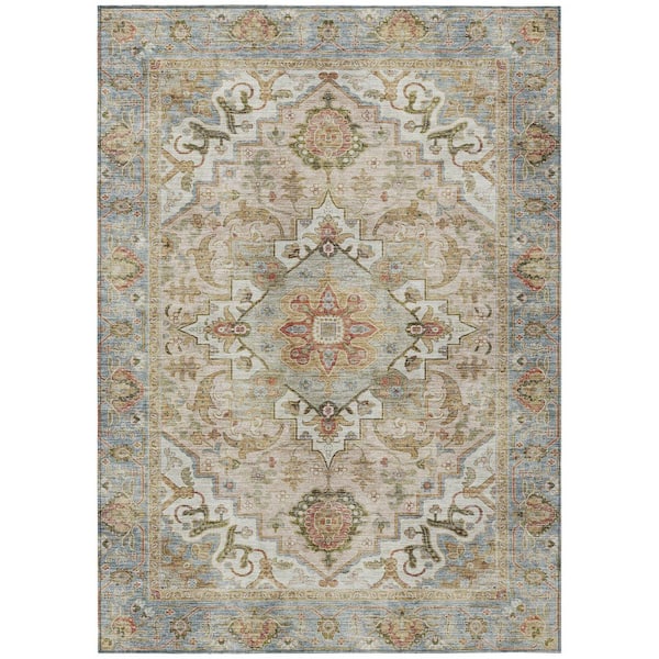 Chantille Machine Washable Indoor/Outdoor Abstract ACN2163 Beige 2 ft. 6 in. x 3 ft. 10 in. Area Rug