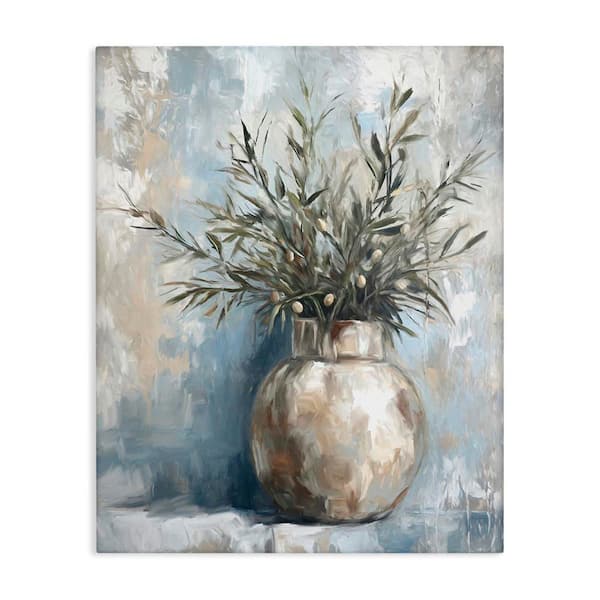 Potted Olive Branches by Ramona Murdock Unframed Graphic Art Print Nature 36 in. x 48 in.