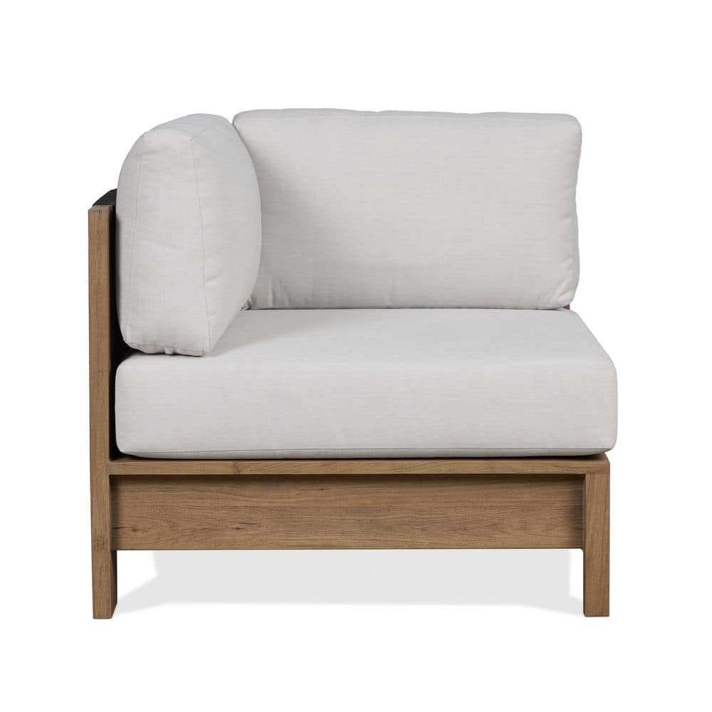 Stratton Corner Outdoor Patio Furniture, Sunbrella Fabric, Deep Seating Lounge Chair, Modular, Aluminum Frame
