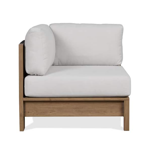 Real Flame Stratton Corner Outdoor Patio Furniture, Sunbrella Fabric, Deep Seating Lounge Chair, Modular, Aluminum Frame