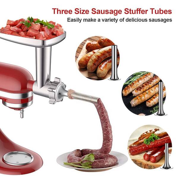 KitchenAid Metal Food Grinder Attachment with Sausage Stuffer 