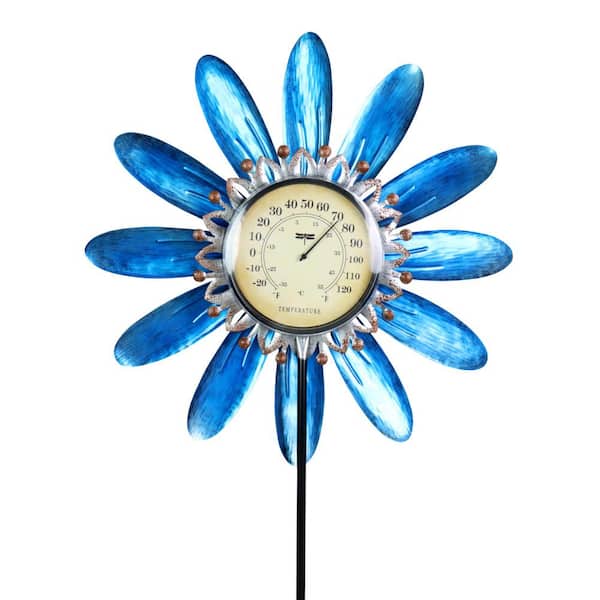 Regal Art & Gift 12713 - Blue/Purple Crab Thermometer Garden Stake