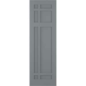 12 in. x 25 in. Flat Panel True Fit PVC San Juan Capistrano Mission Style Fixed Mount Shutters Pair in Ocean Swell