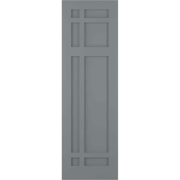 Ekena Millwork 15 in. x 77 in. True Fit Flat Panel PVC San Juan Capistrano  Mission Style Fixed Mount Shutters Pair in Ocean Swell TFP001SJ15X077CH -  The Home Depot