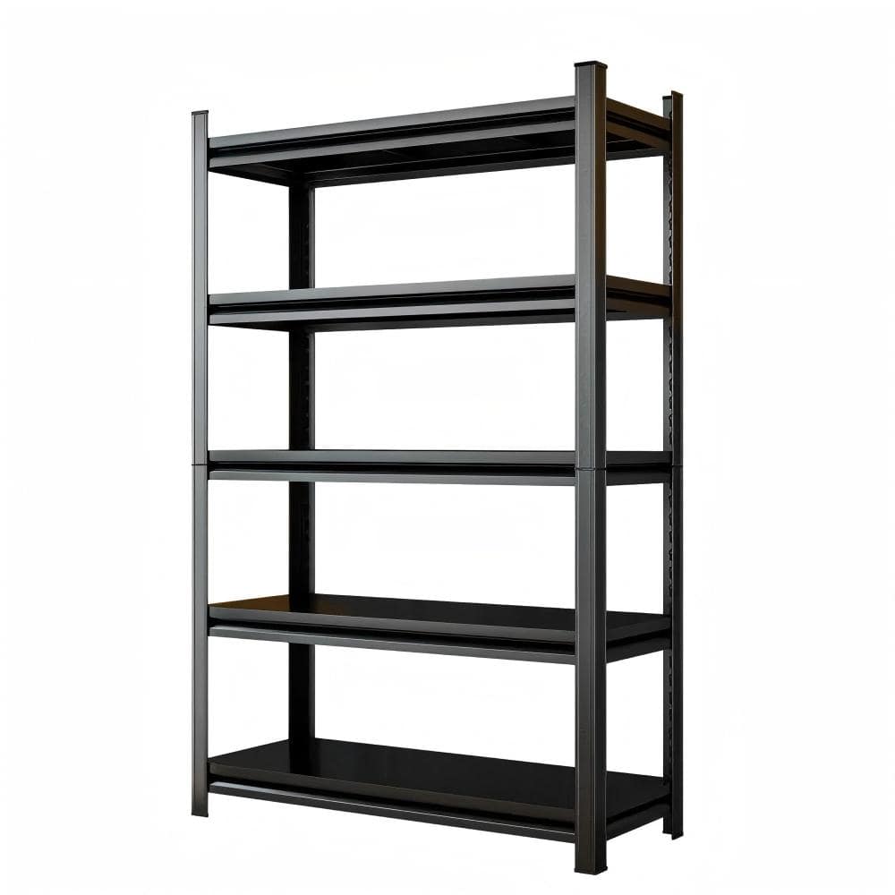 5-Shelf Metal Heavy Duty Adjustable Garage Planty Storage Shelving Unit in Black (31.5 in. W x 63 in. H x 13.7 in. D) price history on PriceWatchPro